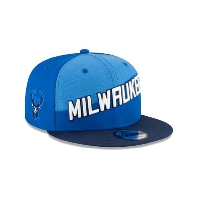 Blue Milwaukee Bucks Hat - New Era NBA City Edition 9FIFTY Snapback Caps USA6821095